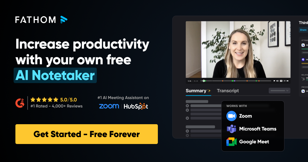 Fathom - Free AI Notetaker
